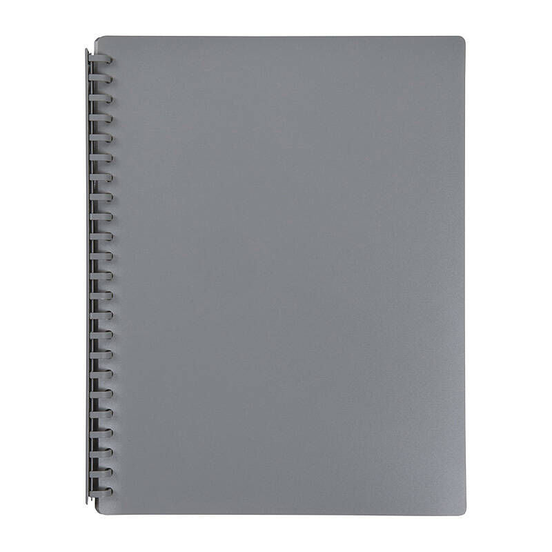 Marbig Refillable Grey 20 Pocket A4 Display Book Marbig