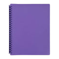 Marbig A4 Refillable Display Book - 20 Pockets, Purple Marbig