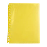 Marbig Refillable Display Book - 20 Pockets, Transparent Yellow