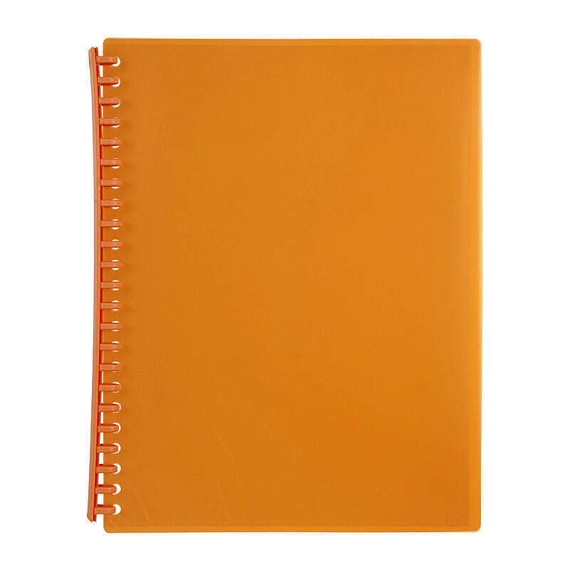 Marbig Refillable Display Book - 20 Pockets, Orange Marbig