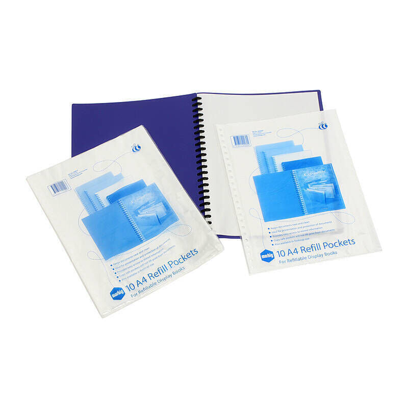 Marbig A4 Display Book Refills - Pack of 10 Marbig