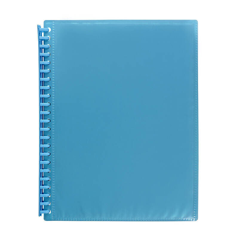 Marbig Clearview Refillable Display Book - 20 Pockets, Transparent Maroon Marbig