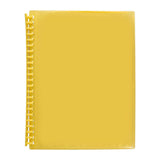 Marbig Clearview Refillable Display Book, 20 Pockets, Yellow