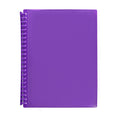 Marbig Clearview Refillable Display Book - 20 Pockets, Purple Marbig