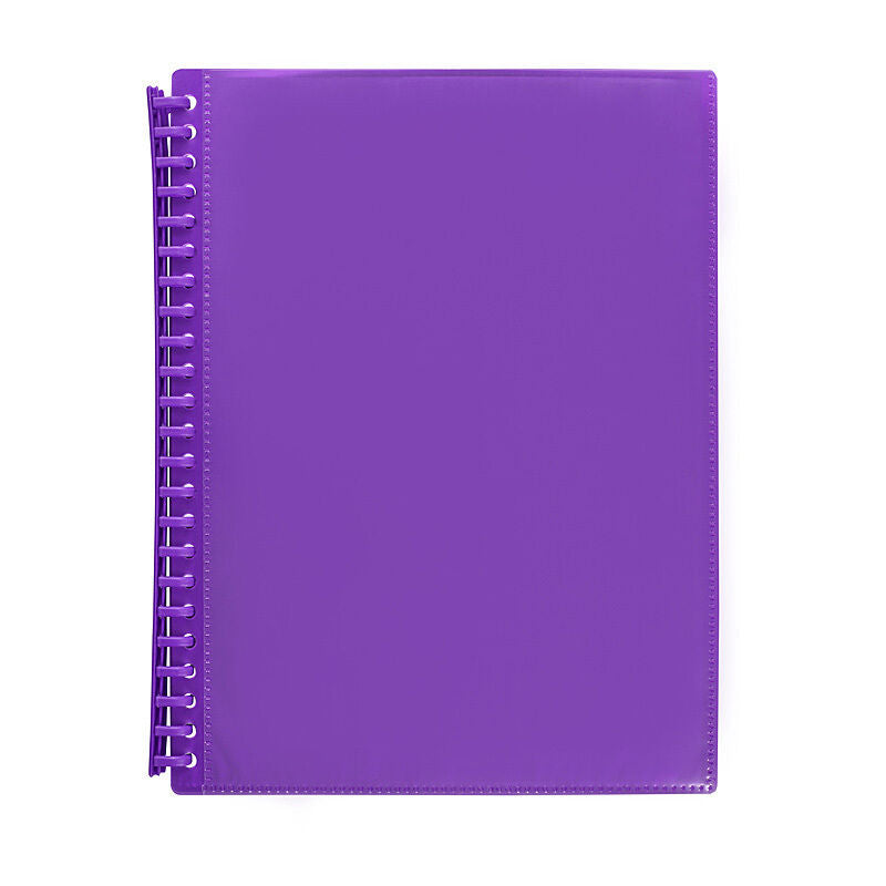 Marbig Clearview Refillable Display Book - 20 Pockets, Purple Marbig
