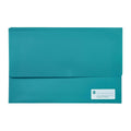 Marbig Teal Foolscap Document Wallet - Durable Poly File Marbig
