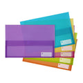Marbig Assorted Poly File Wallets - 12 Pack for Documents
