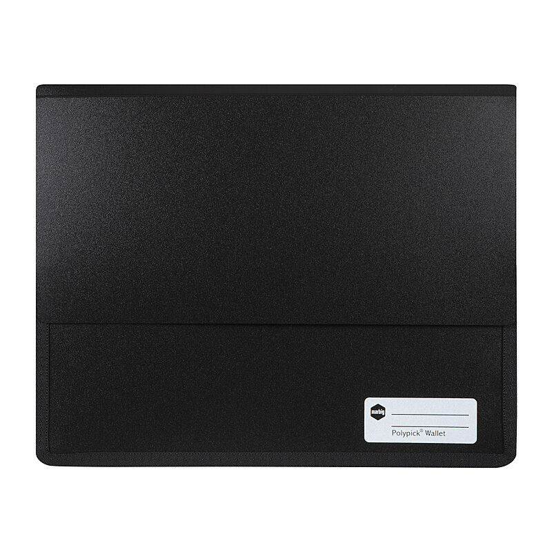 Marbig Heavy Duty A4 Black Poly Pockets - Box of 5 