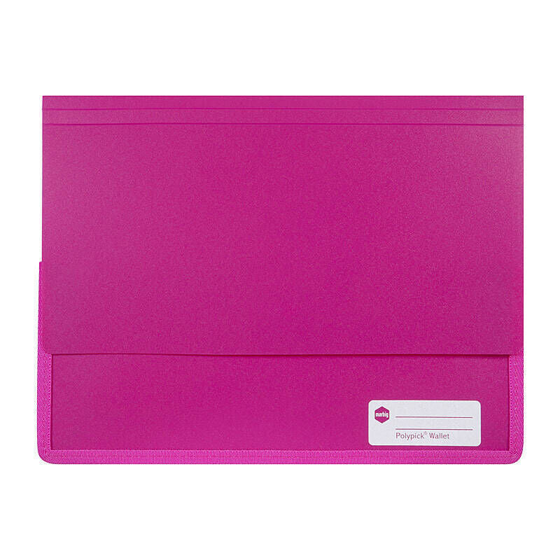Heavy Duty A4 Pink Poly Wallets - 5 Pack