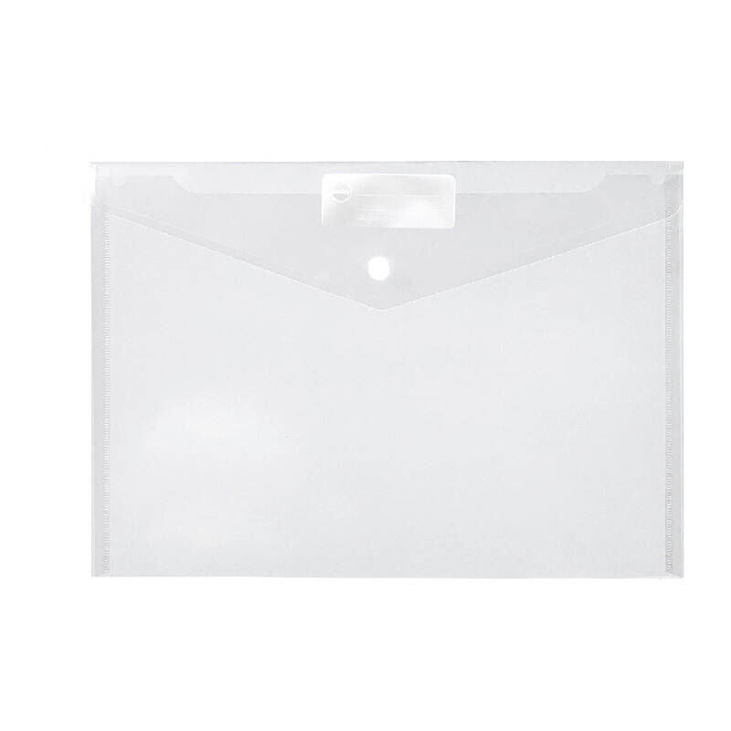 MBG Clear A4 Document Wallet - Durable Plastic File Folder 