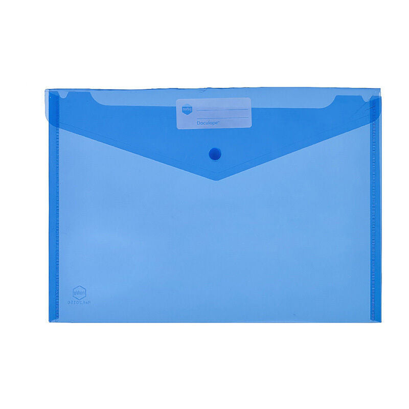 MBG A4 Blue PP Document Wallet - Durable File Folder 