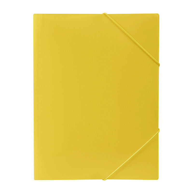MBG Yellow Document Files with Elastic Closure - 12 Pack