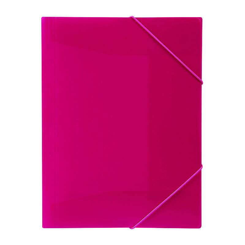 Pink Document Files with Elastic Closure - Pack of 12 