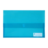 Marbig Foolscap Document Wallet - Marine Blue Plastic File Holder