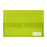 Marbig MBG Translucent Lime Poly Wallet - Durable & Lightweight