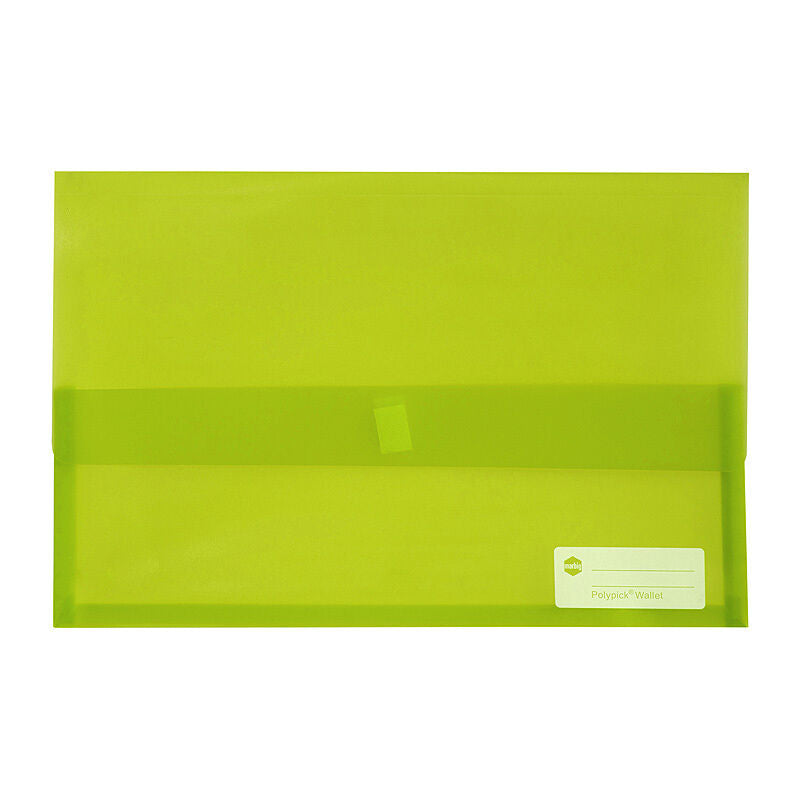 MBG Translucent Lime Poly Wallet - Durable & Lightweight 