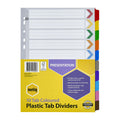 Marbig 10 Tab A4 Coloured Reinforced Dividers Marbig