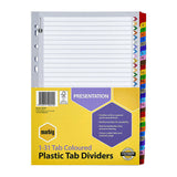 Marbig 1-31 A4 Colour Reinforced Dividers