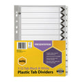 Marbig A4 Black Reinforced 1-12 Tab Dividers Marbig