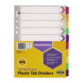 Marbig A4 Fluorescent 10-Tab Reinforced Dividers Marbig