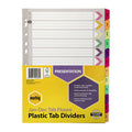 Marbig A4 Fluorescent Jan-Dec Reinforced Index Dividers Marbig