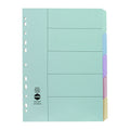 Marbig A4 5 Tab Manilla Pastel Document Dividers Marbig