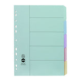 Marbig A4 5 Tab Manilla Pastel Document Dividers