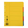Marbig A4 XWide 5 Tab Manilla Dividers for Document Organisation Marbig