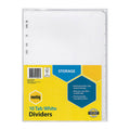 Marbig A4 White 10 Tab Dividers for Document Organization Marbig