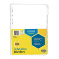 Marbig 10 Tab Manilla A4 White Dividers - 20 Pack Marbig