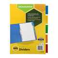 Marbig A4 Coloured 5-Tab Insertable Manila Dividers Marbig