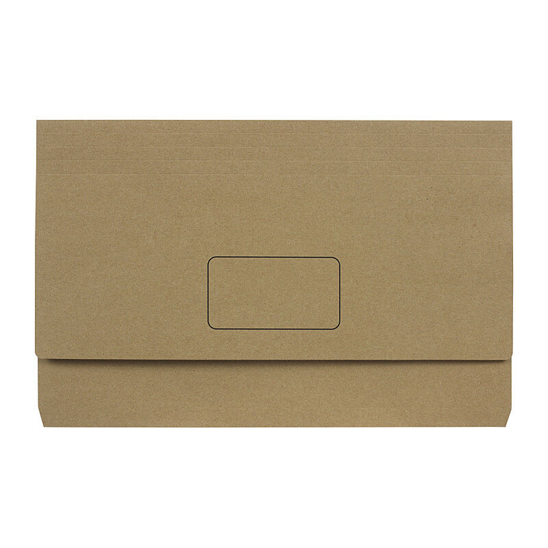 Marbig Slimpick Kraft Foolscap Document Wallets - 10 Pack Marbig