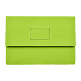 Marbig Slimpick Foolscap Document Wallet - Green File Organiser