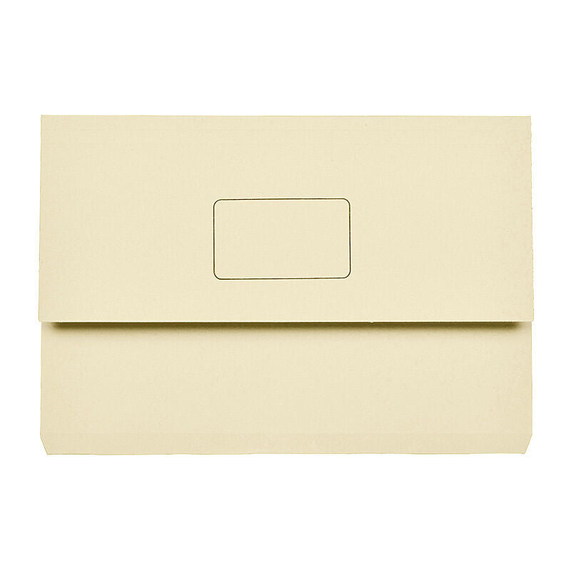 Marbig Slimpick Foolscap Document Wallet - Buff Marbig
