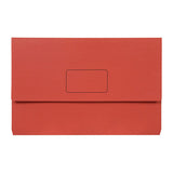 Marbig Slimpick Red Foolscap Document Wallets - Pack of 10