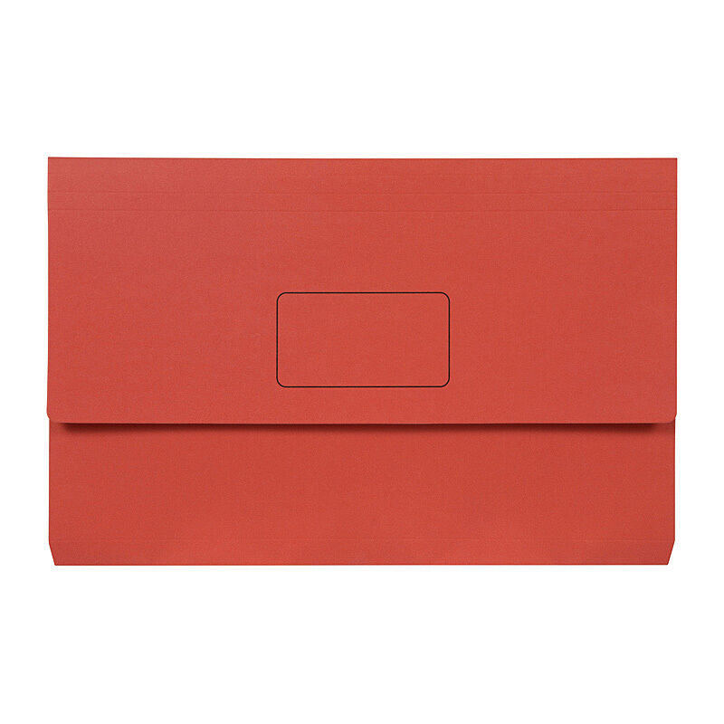 Marbig Slimpick Red Foolscap Document Wallets - Pack of 10 Marbig