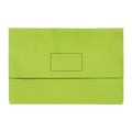 Marbig Slimpick Foolscap Document Wallets - Bright Green (Pk10) Marbig