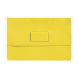 Marbig Bright Yellow Slim Document Wallets - Pack of 10