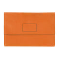 Marbig Slimpick Foolscap Document Wallets - Bright Orange - Pack of 10 Marbig