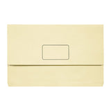 Marbig Slimpick Foolscap Document Wallets - Bright Buff (10 Pack)