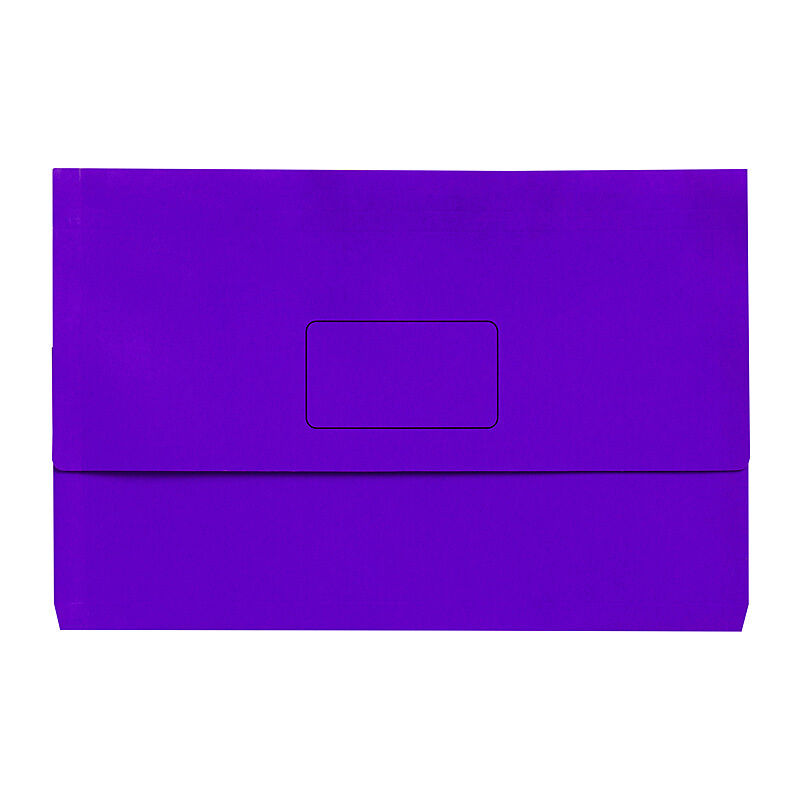 Marbig Slimpick Bright Purple Document Wallets - 10 Pack Marbig
