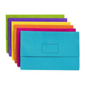 Marbig Slimpick Foolscap Document Wallets - Bright Assorted (Pack 10) Marbig