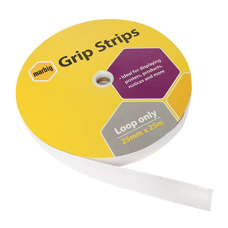 Marbig Grip Spots Loop Only Adhesive Tape 25mm x 25M Bulk Marbig