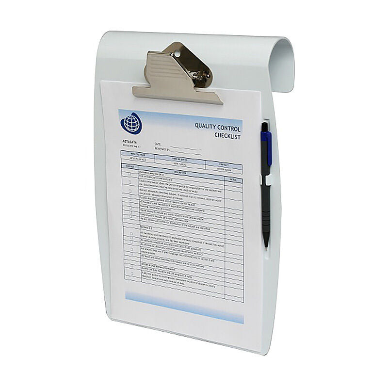 Marbig A4 White Clipboard with Hanging Hook - Perfect for Office Marbig