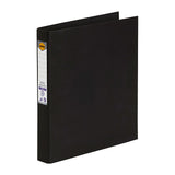 Marbig A4 Black 2D Ring Binder - 25mm Capacity Folder