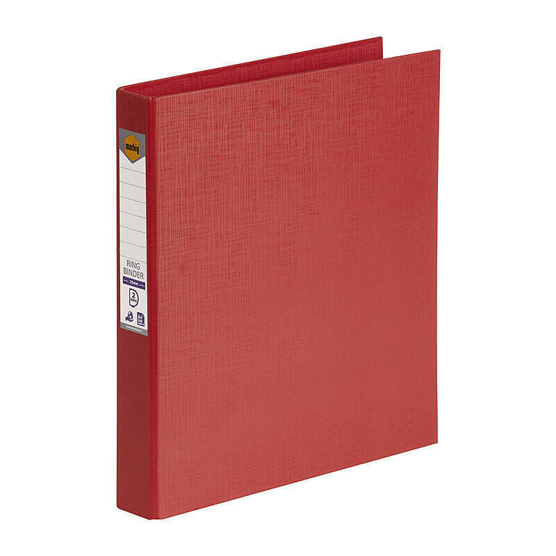 Marbig A4 Red 2D Ring Binder - 25mm Capacity Marbig