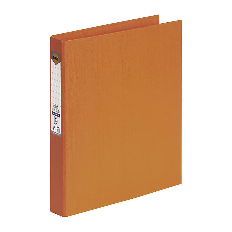 Marbig A4 2D Ring Binder 25mm - Vibrant Orange Document Folder Marbig