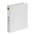 Marbig A4 White 25mm 2 D-Ring Binder - Durable Plastic Marbig