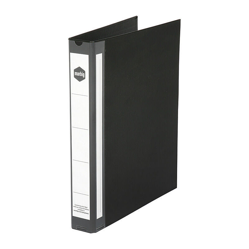 Marbig Deluxe A4 2-Ring Binder, 25mm - Black Marbig