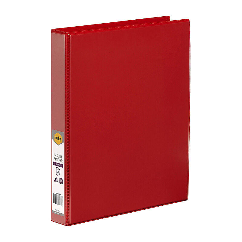 Marbig A4 Clearview Red 2D Insert Binder 25mm